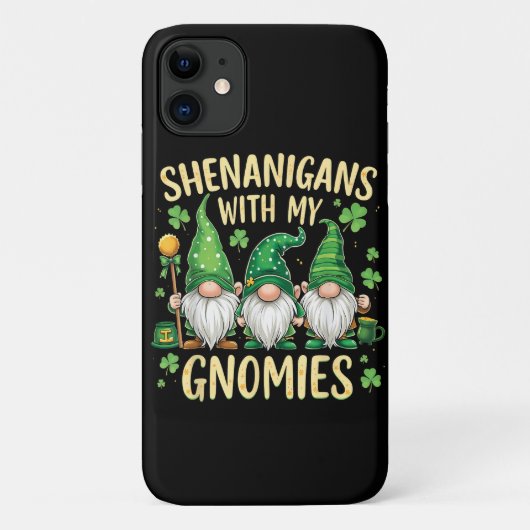 Coques Case-Mate iPhone Gnome de la Fête de la Saint-Patrick Chanceux Trèf (Dos)