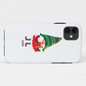 Coques Case-Mate iPhone Gnome de Noël personnalisée tenant une boîte cadea (Dos (Horizontal))
