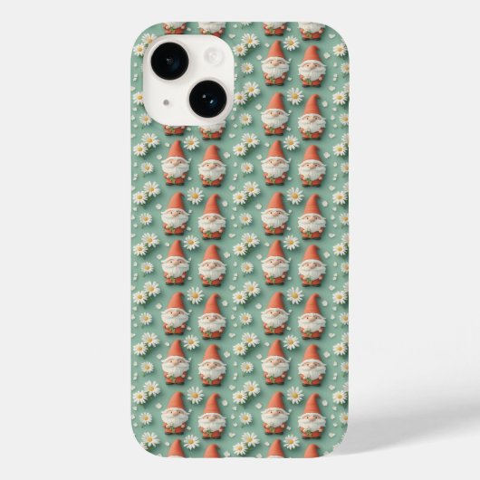 Coques Case-Mate iPhone Gnome et marguerite Motif sans couture (Verso)
