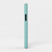 Coques Case-Mate iPhone Gnome heureux avec cœur sur sarcelle (Dos/Droite)