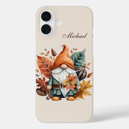 Coques Case-Mate iPhone gnome saisonnier ajouter un nom (Verso)
