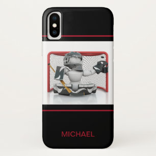 Case-Mate iPhone Case Goalie de hockey sur glace Nom personnalisé   Spor