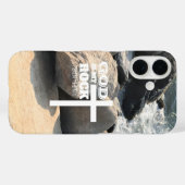 Coques Case-Mate iPhone God is My Rock Bible Verse White Cross Christian (Verso (horizontal))