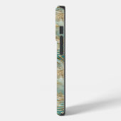 Coques Case-Mate iPhone Gold Aqua White Feuilles tropicaux (Verso / Gauche)