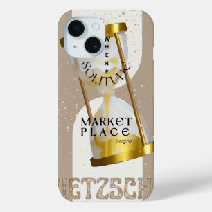 Coque Pour iPhone 15 Gold Art Nouveau Introvert Philosophie citation