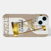 Coques Case-Mate iPhone Gold Art Nouveau Introvert Philosophie citation (Verso (horizontal))