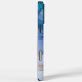 Coques Case-Mate iPhone Gold Blue Aqua Purple Flower (Verso / Droite)