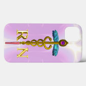 COQUES Case-Mate iPhone GOLD CADUCEUS SYMBOLE INFIRMIÈRE INFIRMIÈRE CLAIR  (Verso (horizontal))