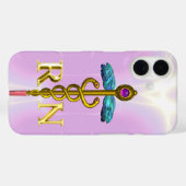 COQUES Case-Mate iPhone GOLD CADUCEUS SYMBOLE INFIRMIÈRE INFIRMIÈRE CLAIR  (Verso (horizontal))