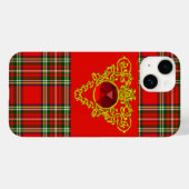 COQUES Case-Mate iPhone GOLD CELTIC COEUR, RUBY, ROUGE VERT ÉCOSSE TARTAN (Verso (horizontal))