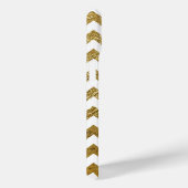 Coques Case-Mate iPhone Gold Chevron Stripes Monogramme (Verso / Droite)