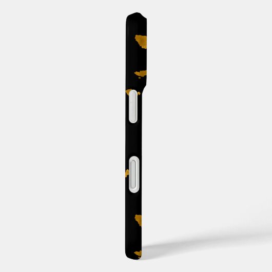 Coques Case-Mate iPhone Gold Flakes Noir (Verso / Droite)