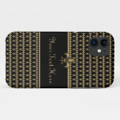 Coques Case-Mate iPhone Gold Fleur de Lis noir (Dos (Horizontal))