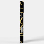 Coques Case-Mate iPhone Gold Floral Damask Sunflower Classy Black Folk Art (Verso / Droite)