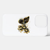 Coques Case-Mate iPhone Gold flower Butterfly with Black Orchid (Verso (horizontal))