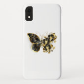 Coques Case-Mate iPhone Gold flower Butterfly with Black Orchid (Dos)