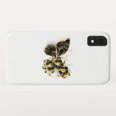 Coques Case-Mate iPhone Gold flower Butterfly with Black Orchid (Dos (Horizontal))