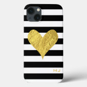 Coques Case-Mate iPhone Gold Foil Heart (Verso)