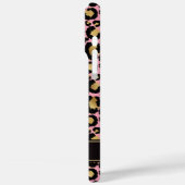 Coques Case-Mate iPhone Gold Foil On Pink Leopard Print Monogrammed (Verso / Gauche)