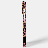 Coques Case-Mate iPhone Gold Foil On Pink Leopard Print Monogrammed (Verso / Gauche)