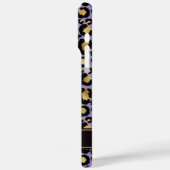 Coques Case-Mate iPhone Gold Foil On Purple Leopard Print Monogrammed (Verso / Gauche)