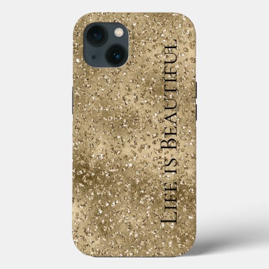 Coques Case-Mate iPhone Gold Glam Glitzy Parties scintillant Empreinte de (Verso)