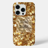 Coques Case-Mate iPhone Gold Glam Stars Confetti (Verso)