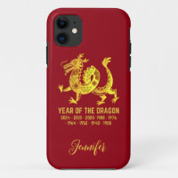 Gold Gradient Année Du Dragon Zodiac Rouge
