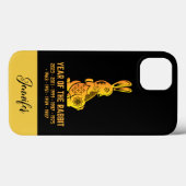 Coques Case-Mate iPhone Gold Gradient Année Du Lapin Zodiac Nom Noir (Verso (horizontal))