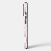 Coques Case-Mate iPhone Gold Heart Necklace Pink White Squares (Verso / Gauche)
