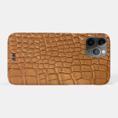 Coques Case-Mate iPhone Gold leather texture luxury meeting planner (Dos (Horizontal))