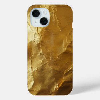Coque Pour iPhone 15 Gold Luxury