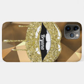 Coques Case-Mate iPhone Gold Luxury Beauté Parties scintillant Lèvres à go (Dos (Horizontal))