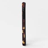 Coques Case-Mate iPhone Gold Maple Leaf on dark red (Dos/Gauche)