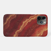 Coques Case-Mate iPhone Gold Marble Abstract Background With Red Swirls (Dos (Horizontal))