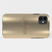 Coques Case-Mate iPhone Gold Metallic Chic Elegant Chic Personnaliser (Dos (Horizontal))