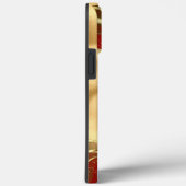 Coques Case-Mate iPhone Gold Metallic Rouge Vert Alcool Ink Holiday (Verso / Droite)