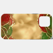 Coques Case-Mate iPhone Gold Metallic Rouge Vert Alcool Ink Holiday (Verso (horizontal))