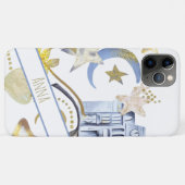 Coques Case-Mate iPhone *~* Gold Parties scintillant Blue Moon Stars Heart (Dos (Horizontal))