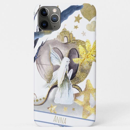 Coques Case-Mate iPhone *~* Gold Parties scintillant Fairy Moon Stars Hear (Dos)