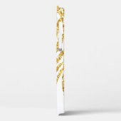 Coques Case-Mate iPhone Gold Parties scintillant Palm Fronds Nom Blanc per (Verso / Gauche)