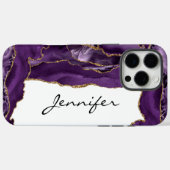 Coques Case-Mate iPhone Gold Purple Agate Geode iPhone (Verso (horizontal))