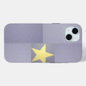 Coques Case-Mate iPhone Gold Star Excellence chic texturé Périwinkle (Verso (horizontal))