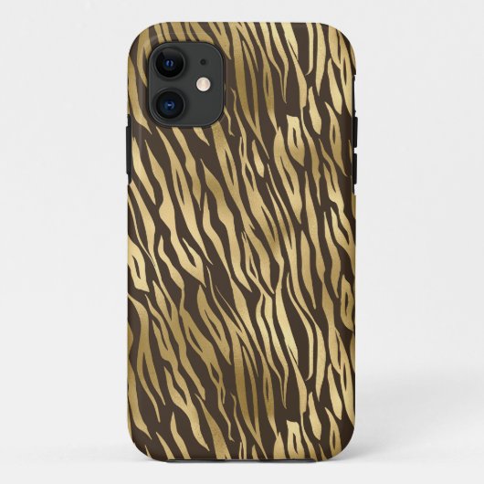 Coques Case-Mate iPhone Gold Tiger élégant chic élégant (Dos)
