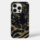 Coques Case-Mate iPhone Gold Tiger noir Design (Verso)