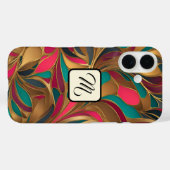 Coques Case-Mate iPhone Gold Turquoise et Ruby Splash (Verso (horizontal))