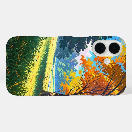 Coques Case-Mate iPhone Golden Autumn Meadow (Verso (horizontal))