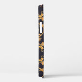 Coques Case-Mate iPhone Golden Baroque, Scroll Feuille Motif. (Verso / Droite)