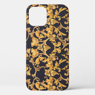 Case-Mate iPhone Case Golden Baroque, Scroll Feuille Motif.