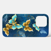 Coques Case-Mate iPhone Golden butterflies (Verso (horizontal))